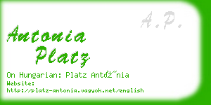 antonia platz business card